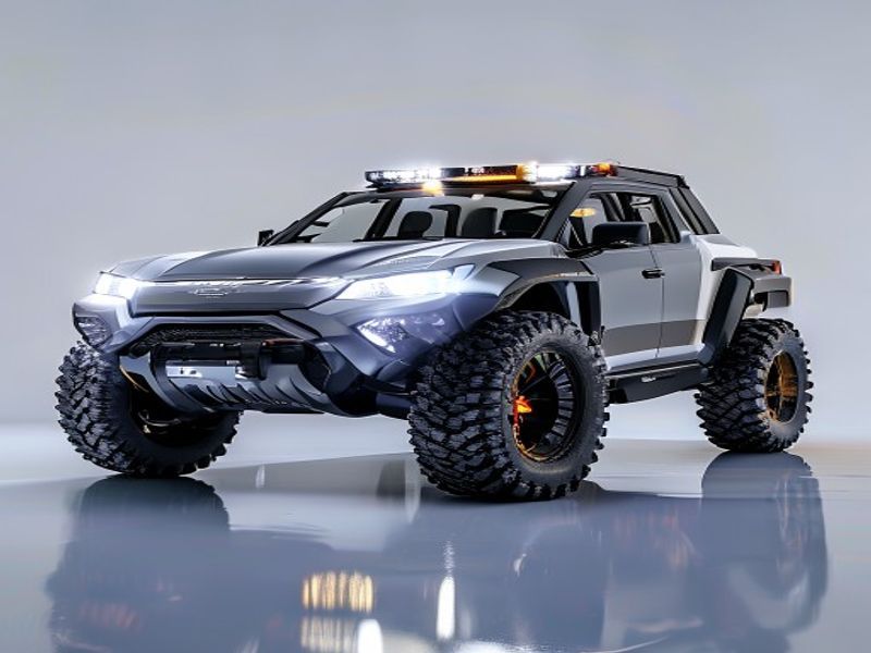 Coche todoterreno teledirigido 4x4 con luces LED