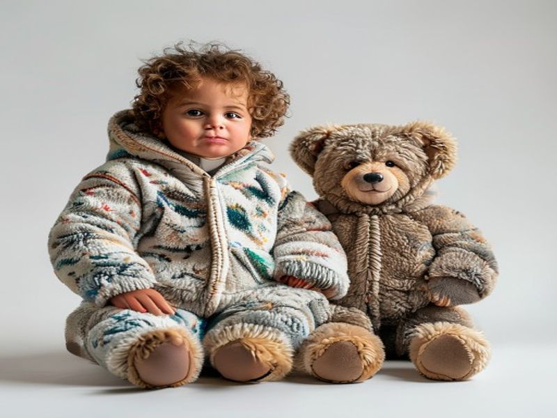 Conjuntos de felpa gruesos y cálidos para niños