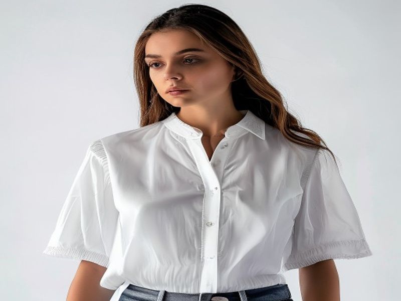 Desigual Chaleco Blouse Blanco Mujer XL