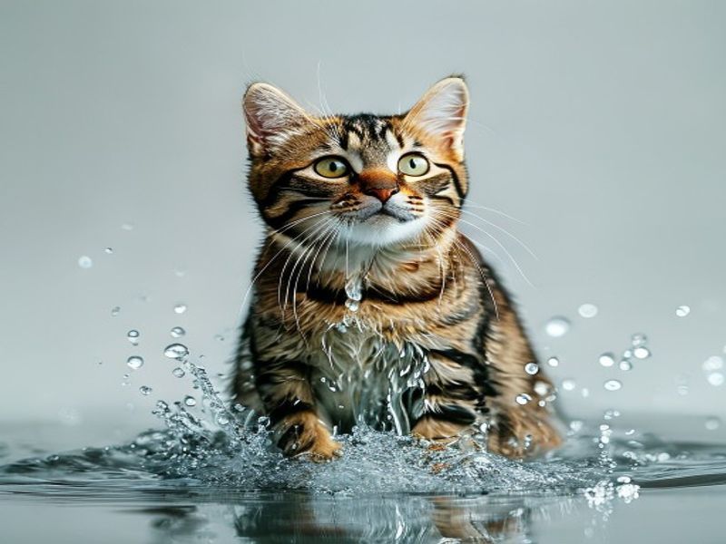 Fuente de agua para gatos