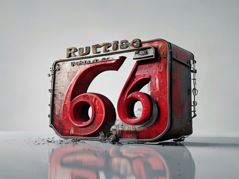 Letrero "ROUTE 66"