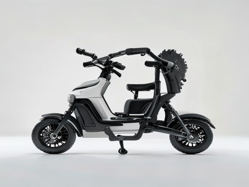 Mini triciclo eléctrico plegable para padres e hijos
