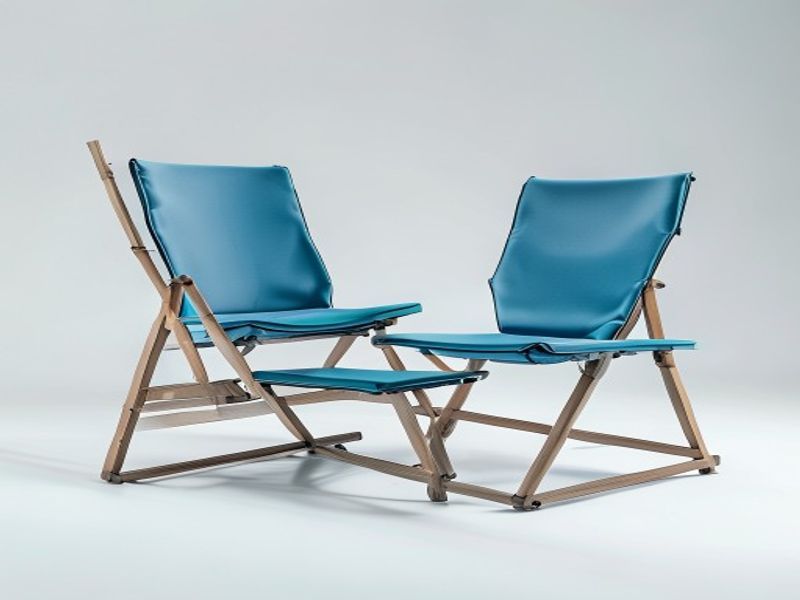 Pack 2 Sillas de Playa Plegables Azul y Verde