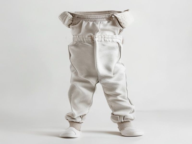 Pantalones para bebés y niños de algodón elástico
