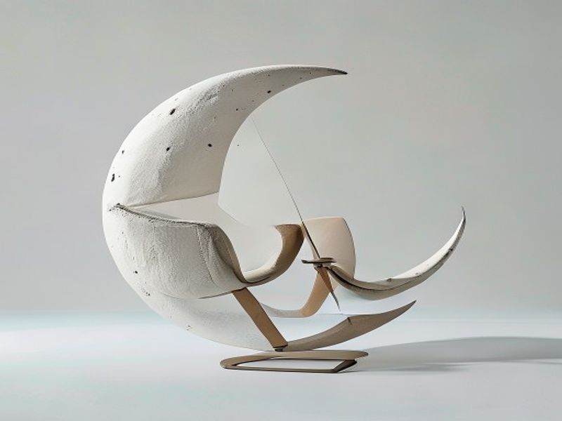 Silla plegable con forma de luna para exteriores