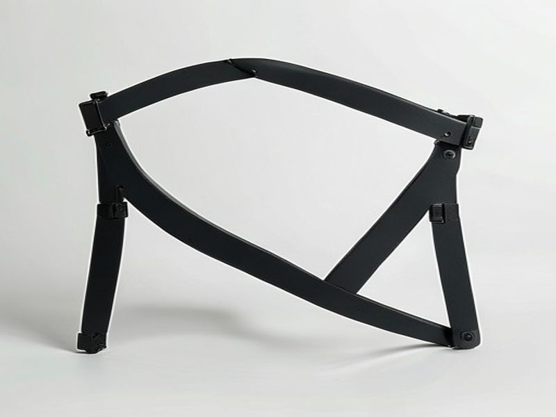 Soporte Plegable Negro Mate 50cm con Gancho