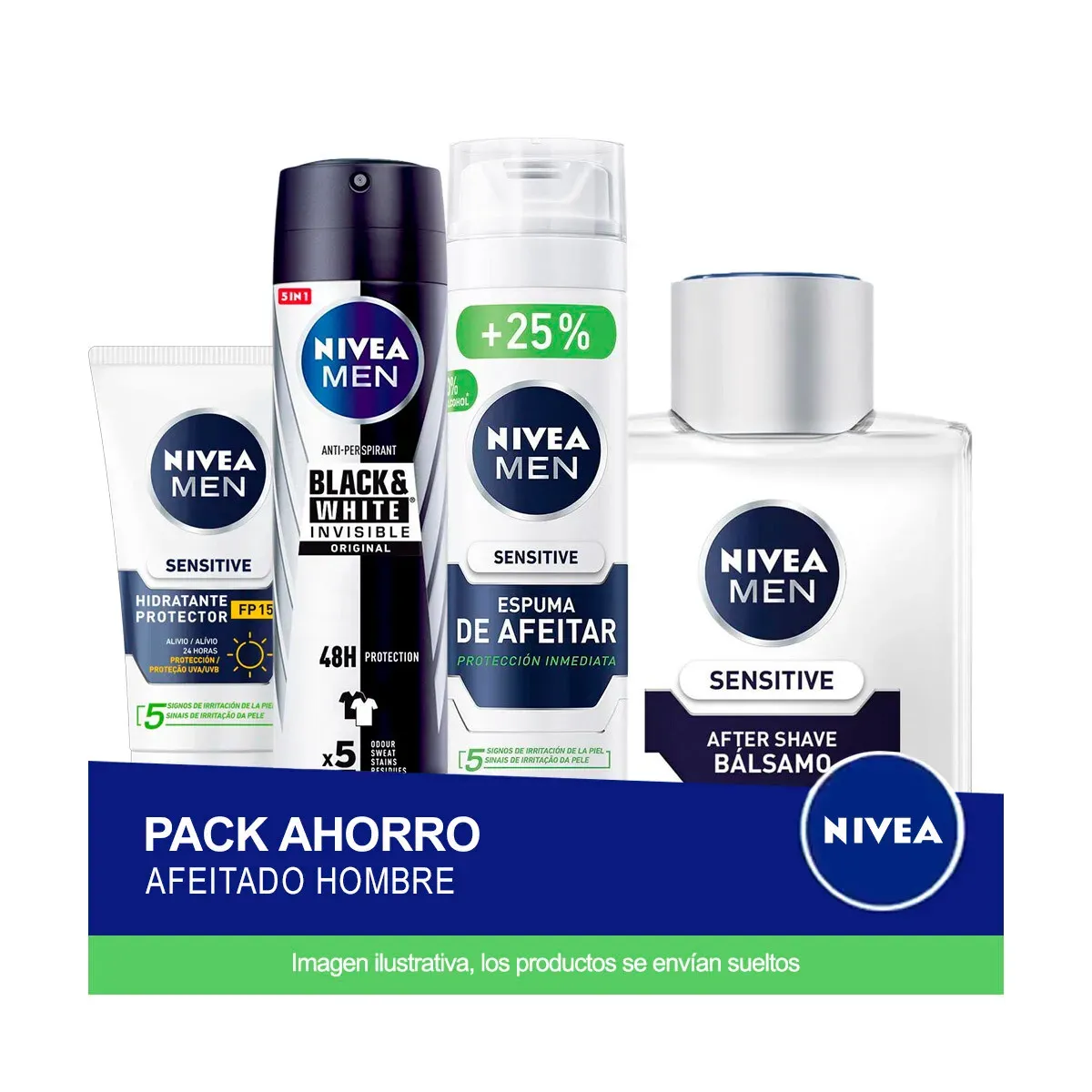 NIVEA MEN Pack Ahorro Afeitado Sensitive
