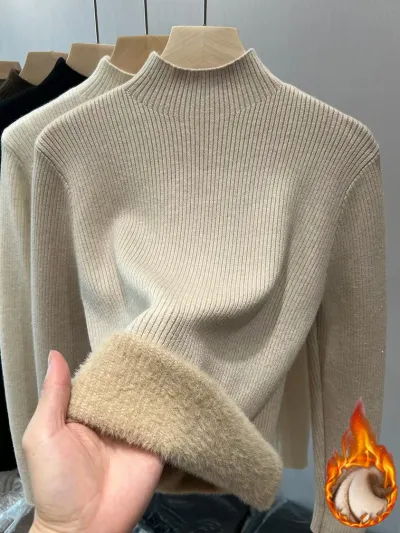 Suéter de cuello alto para mujer
