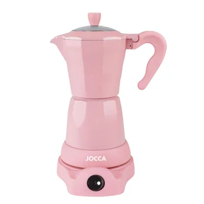 Jocca Cafetera Italiana Eléctrica Rosa 6 Tazas