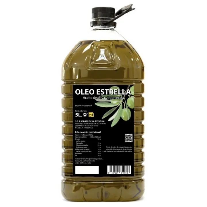 Aceite de Oliva Virgen Extra Cooperativa Oleoestrella Garrafa 5L
