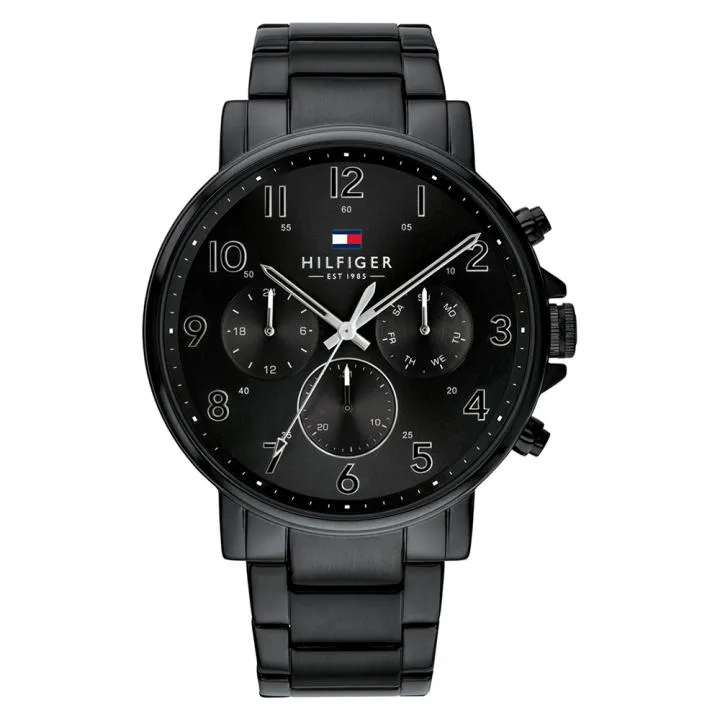Reloj Tommy Hilfiger 1710383 para Hombre con Esfera Negra de 44 MM y Caja de Regalo