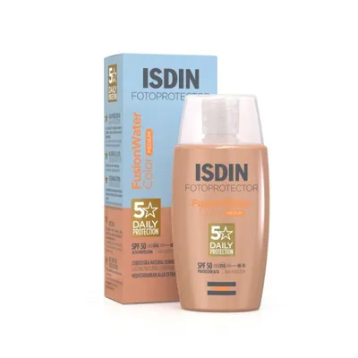ISDIN SPF50 Fusion Water Protector solar con color medio