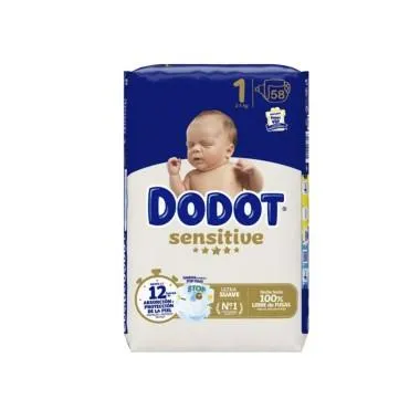 Pañales Dodot Sensitive Talla 1 58 Unidades