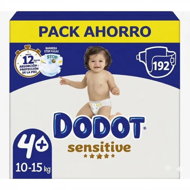 Lote Dodot Pañales Sensitive Extra Talla 4+ y 5+ en Miravia