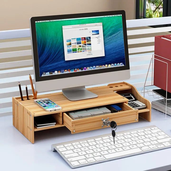Organizador Multifuncional de Escritorio de Madera