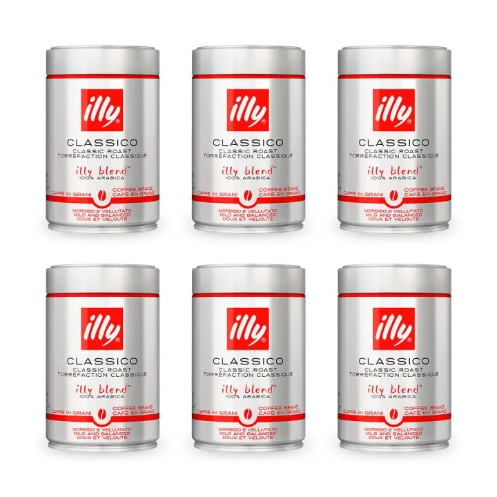 Café en Grano Illy Classico 100% Arábica Pack 6 Unidades
