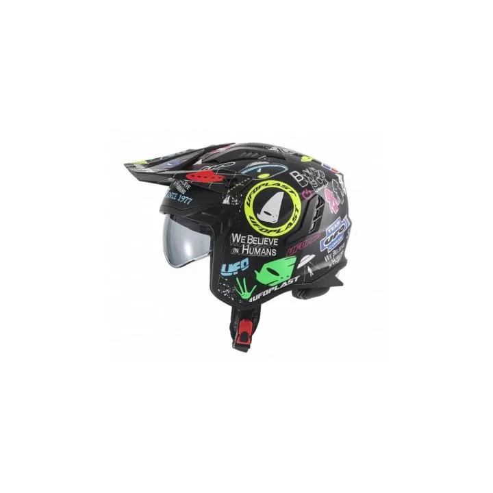 Casco Jet UFO Sheratan Trial Graphic Logos