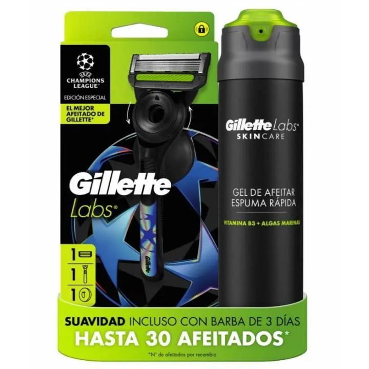 Gillette Labs Pack: Gel de Afeitar y Maquinilla con Colgador