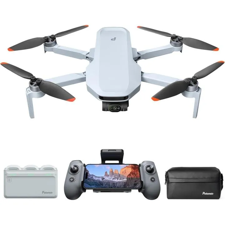 Potensic ATOM 2 Dron con Cámara 4K/8K, Gimbal 3 Ejes, Transmisión 10KM, Fly More Combo