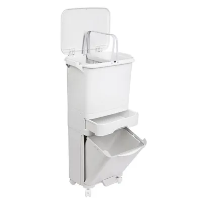 Papelera de Reciclaje con Pedal y Ruedas 38L/42L
