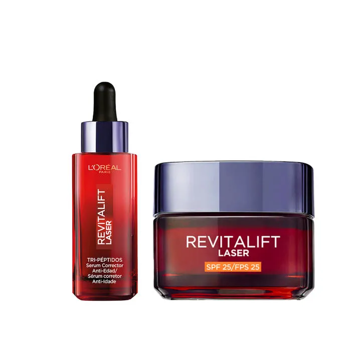 L'Oréal Paris: Sérum Revitalift Laser con Péptidos y Crema Día SPF25