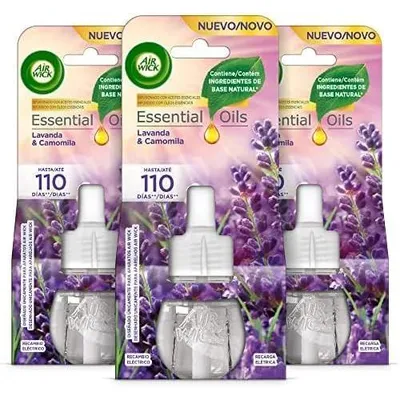 Air Wick Eléctrico - Pack de 3 Recambios de Ambientador Lavanda
