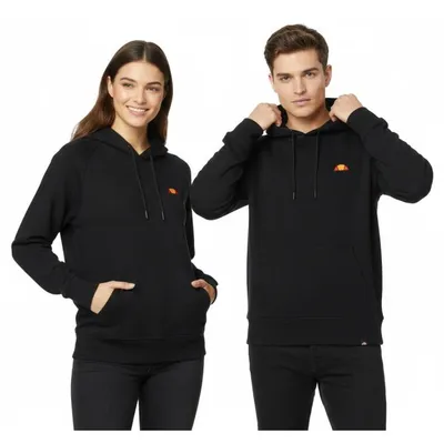 Sudadera Negra con Capucha Ellesse Unisex