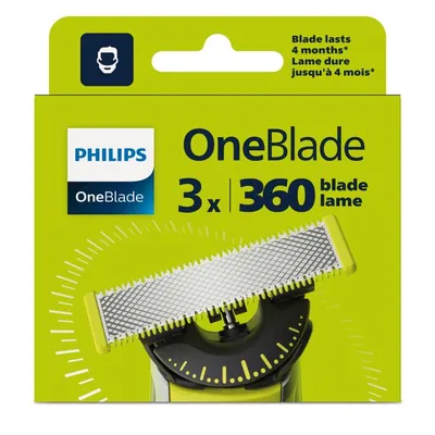 3 recambios cuchilla flexible 360 Philips OneBlade