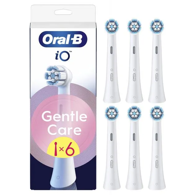 Pack 4+6 Cabezales Oral-B iO Gentle Care Blancos para Cepillo Eléctrico