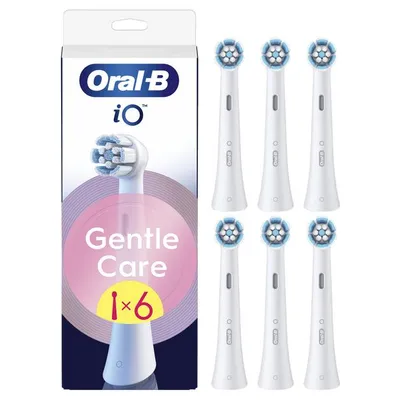 Pack 4+6 Cabezales Oral-B iO Gentle Care Blancos para Cepillo Eléctrico