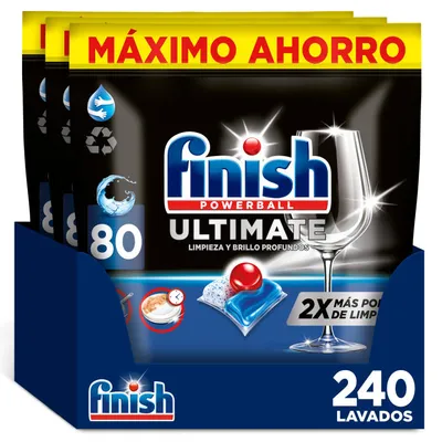 Finish Powerball Ultimate, 160 Pastillas Lavavajillas