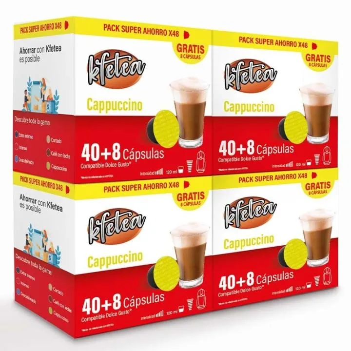 48 Cápsulas Cappuccino Kfetea Compatibles Dolce Gusto