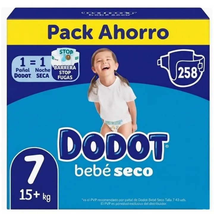 Dodot Bebé Seco Pack Ahorro Pañales Tallas 3-7