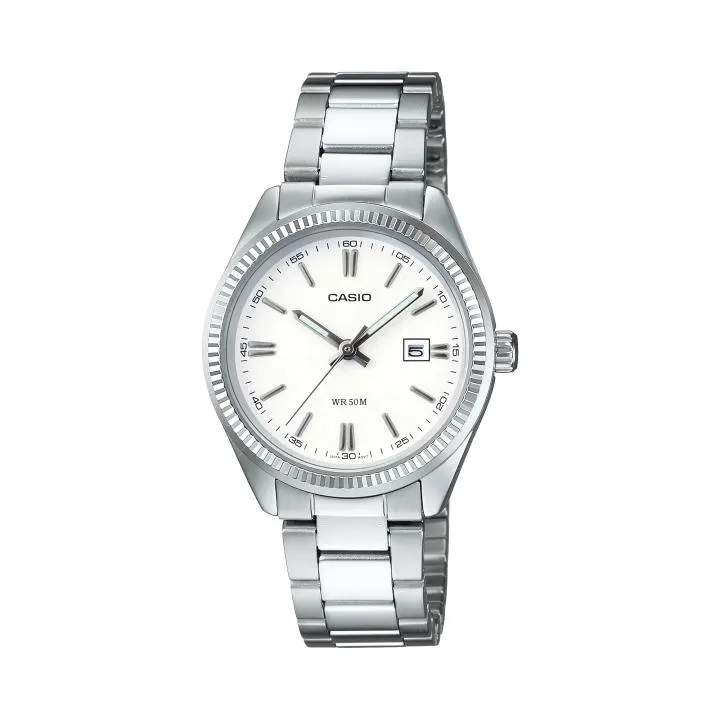 Casio Reloj Mujer Analogico Cuarzo Correa Acero LTP-1302PD-7A1VEG