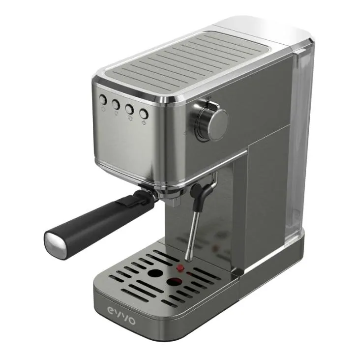 EVVO Cafetera Express Intensa de Acero Inoxidable - 20 Bares