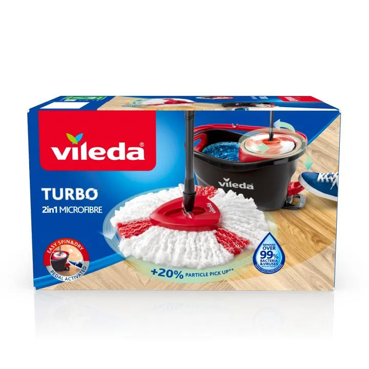 Sistema de Limpieza Vileda Turbo 2en1 con Cubo y 2 Recambios
