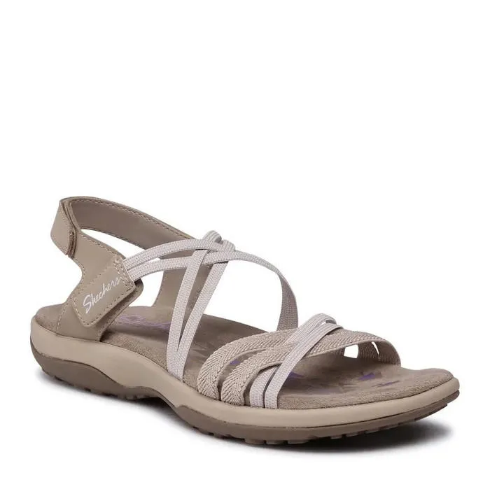 Sandalias Skechers Taupe Gore-White Tri