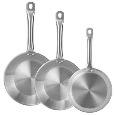 Juego 4 Sartenes Wellhome Acero Inoxidable Antiadherente Inducción 20-30cm