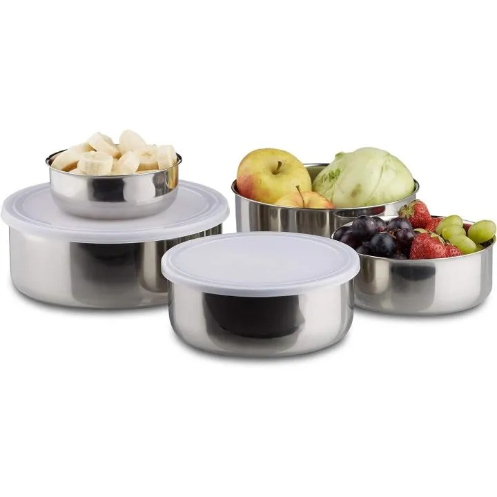 Set de 3 Fiambreras de Acero Inoxidable con Tapa Hermética