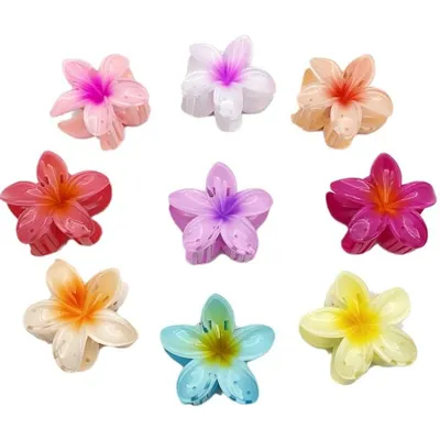 Pack 9 Pinzas para el Pelo con Flores de 8 cm