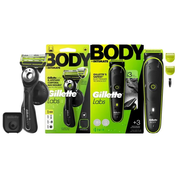 GilletteLabs Body 1UP + i3 Body - Recortadora Corporal para Hombre