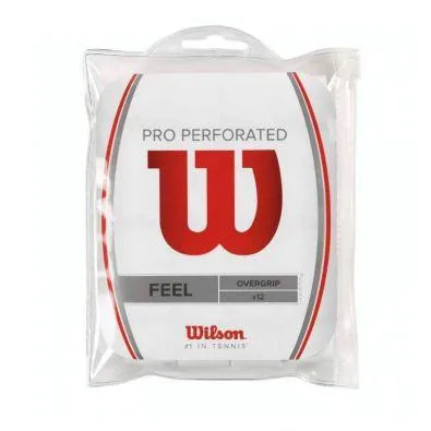 Blíster Wilson 12 Overgrips Pro Perforated para Tenis y Pádel