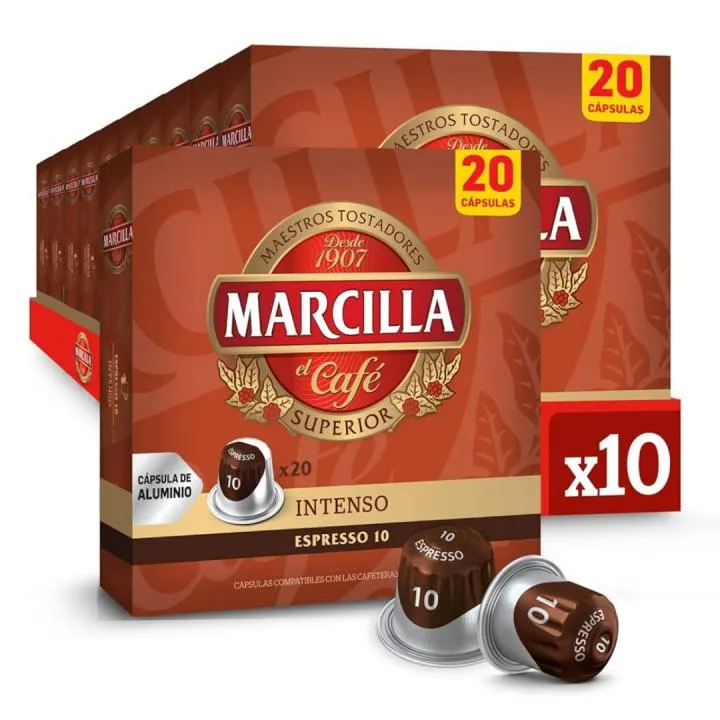 Café Marcilla Intenso Capsulas - Pack 10 (200 Cápsulas)