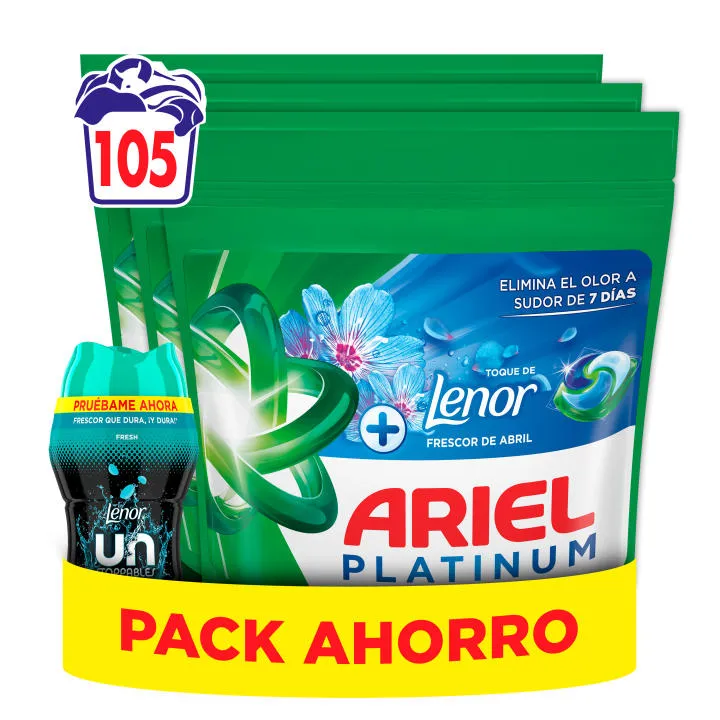 ARIEL Pods Frescor de Abril 105 Lavados + Perlas Fresh 150 gr