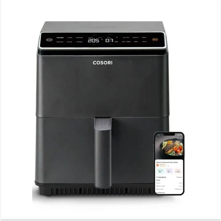 Cosori Freidora de Aire Dual Blaze Chef Edition 6,4L Negra