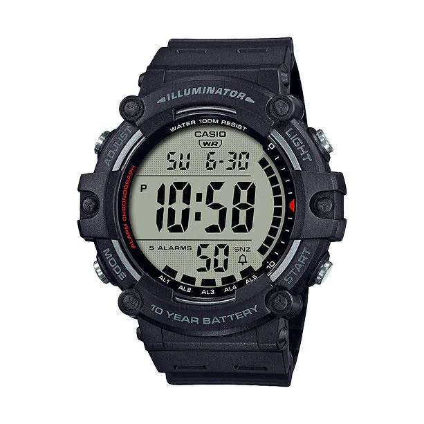 Reloj Digital Casio AE-1500WH Resistente al Agua con Cronómetro y Alarma
