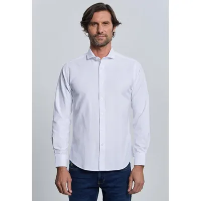 Camisa Valecuatro Oxford Blanco Cuello Italiano