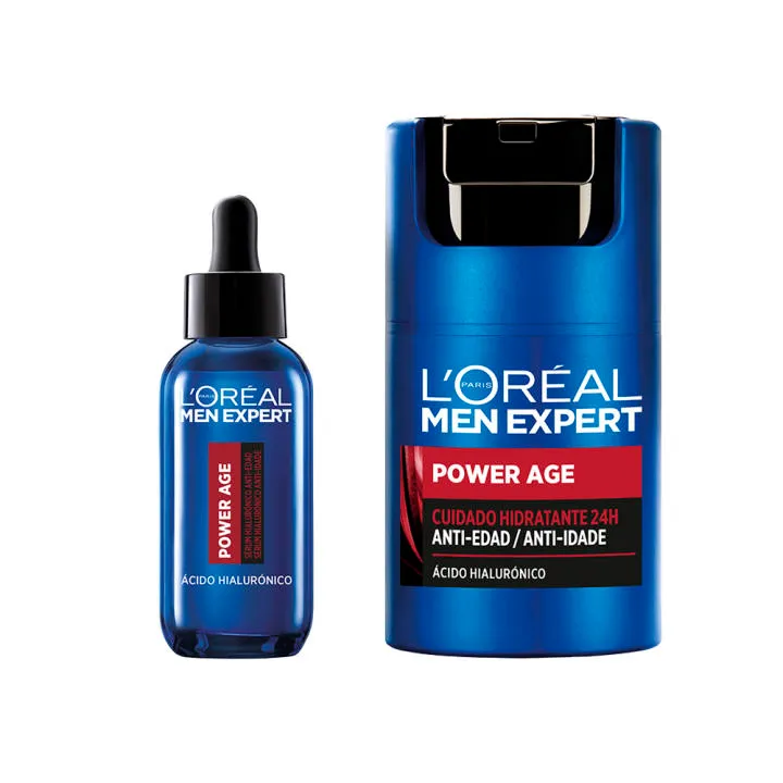 Pack Antiedad L'Oréal Paris Men Expert Power Age: Sérum + Crema Hidratante