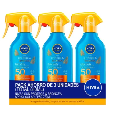 NIVEA SUN Protege & Broncea Spray Solar FP50 270ml