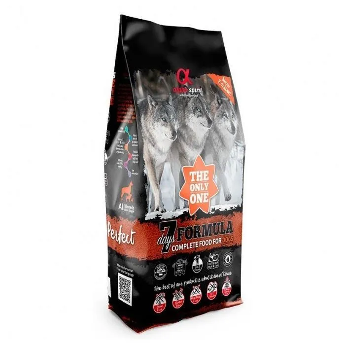 Alpha Spirit Pienso Seco Week Menu 7 Días Natural para Perros 12 KG